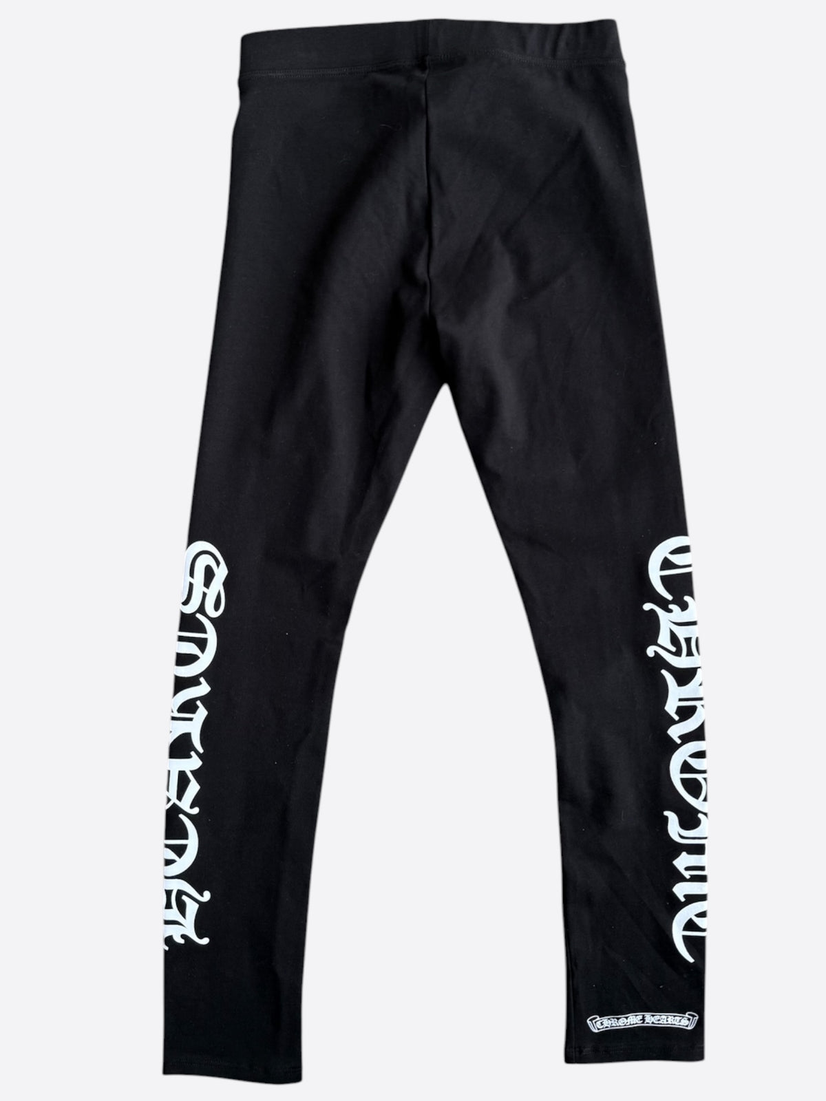 Chrome Hearts Black & White Horseshoe Logo Leggings