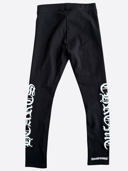 Chrome Hearts Black & White Horseshoe Logo Leggings