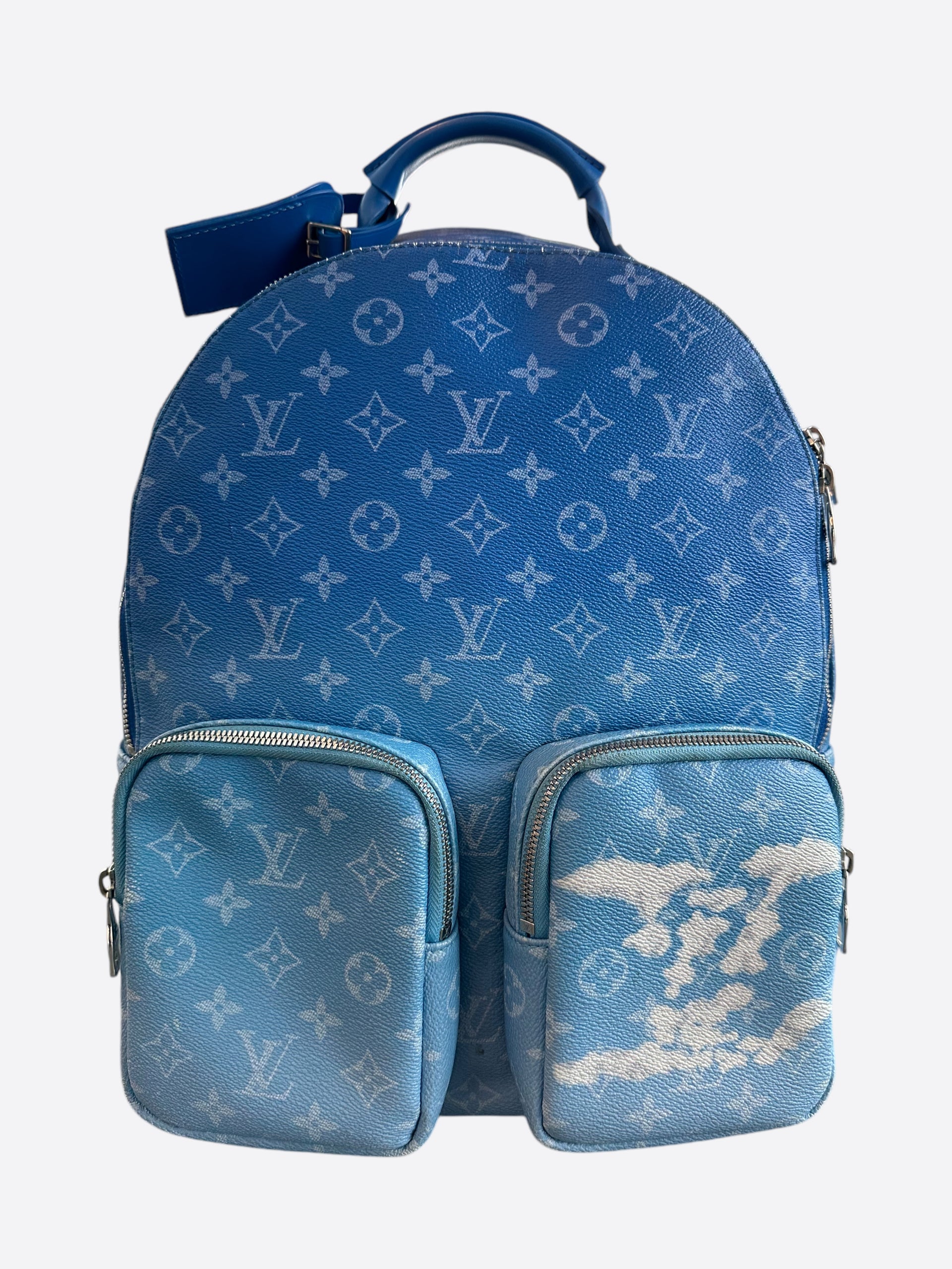 Louis Vuitton Blue & White Cloud Monogram Backpack – Savonches