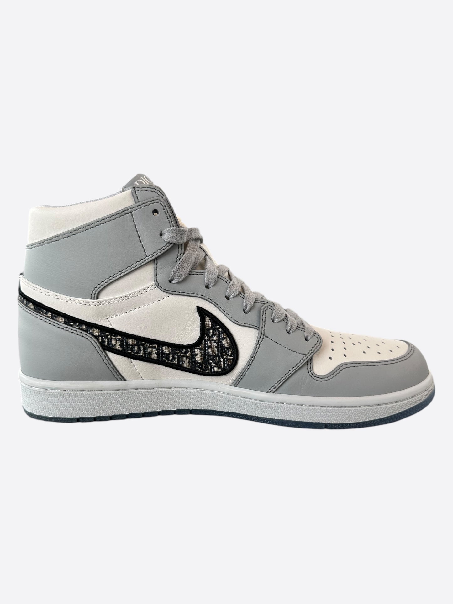 Dior Air Jordan Grey White Oblique High Top Sneakers – Savonches