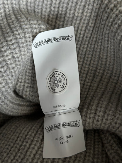 Chrome Hearts Grey & White Triple Star Patch Cashmere Beanie