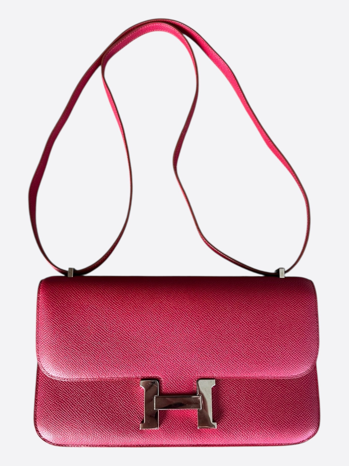 Hermes Rouge Epsom Constance Wallet on the Go