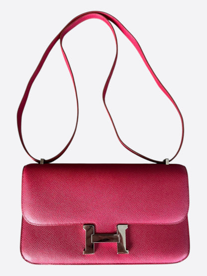 Hermes Rouge Epsom Constance Wallet on the Go