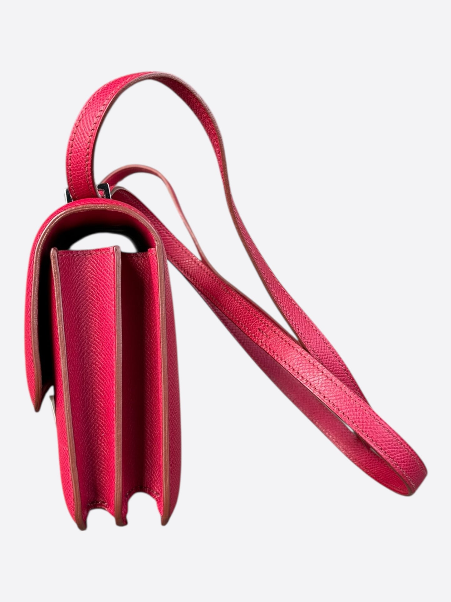 Hermes Rouge Epsom Constance Wallet on the Go