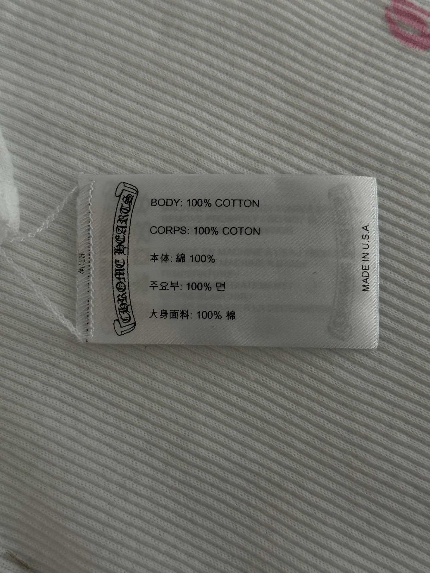 Chrome Hearts White & Pink T-Bar Logo Tank Top