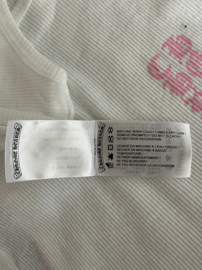 Chrome Hearts White & Pink T-Bar Logo Tank Top