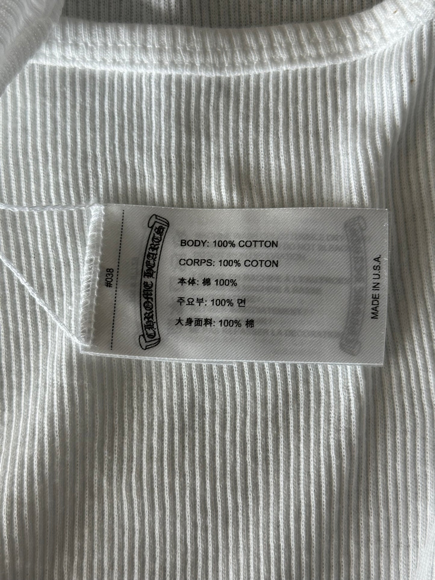 Chrome Hearts White & Pink T-Bar Logo Tank Top