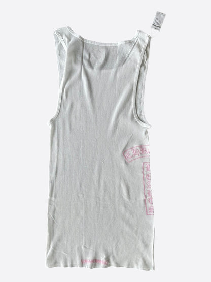 Chrome Hearts White & Pink T-Bar Logo Tank Top