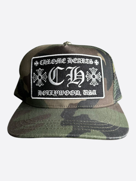 Chrome Hearts Green Camouflage Trucker Hat