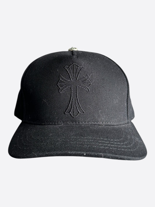 Chrome Hearts Black Embroidered Cross Logo Hat