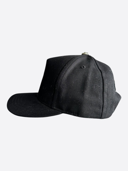 Chrome Hearts Black Embroidered Cross Logo Hat