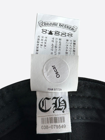 Chrome Hearts Black Embroidered Cross Logo Hat