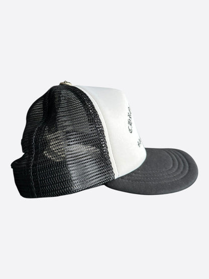 Chrome Hearts Black & White Triple Cross Trucker Hat