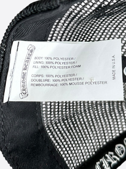 Chrome Hearts Black & White Triple Cross Trucker Hat