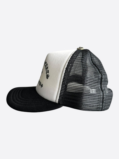 Chrome Hearts Black & White Triple Cross Trucker Hat