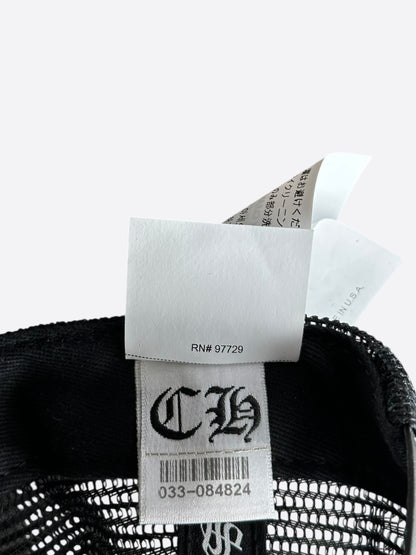 Chrome Hearts Black & White Triple Cross Trucker Hat