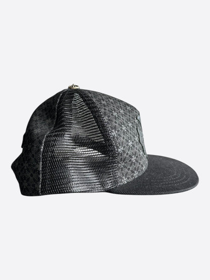 Chrome Hearts Black Cross Patch Jacquard Logo Hat
