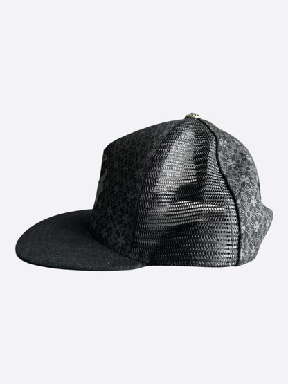 Chrome Hearts Black Cross Patch Jacquard Logo Hat