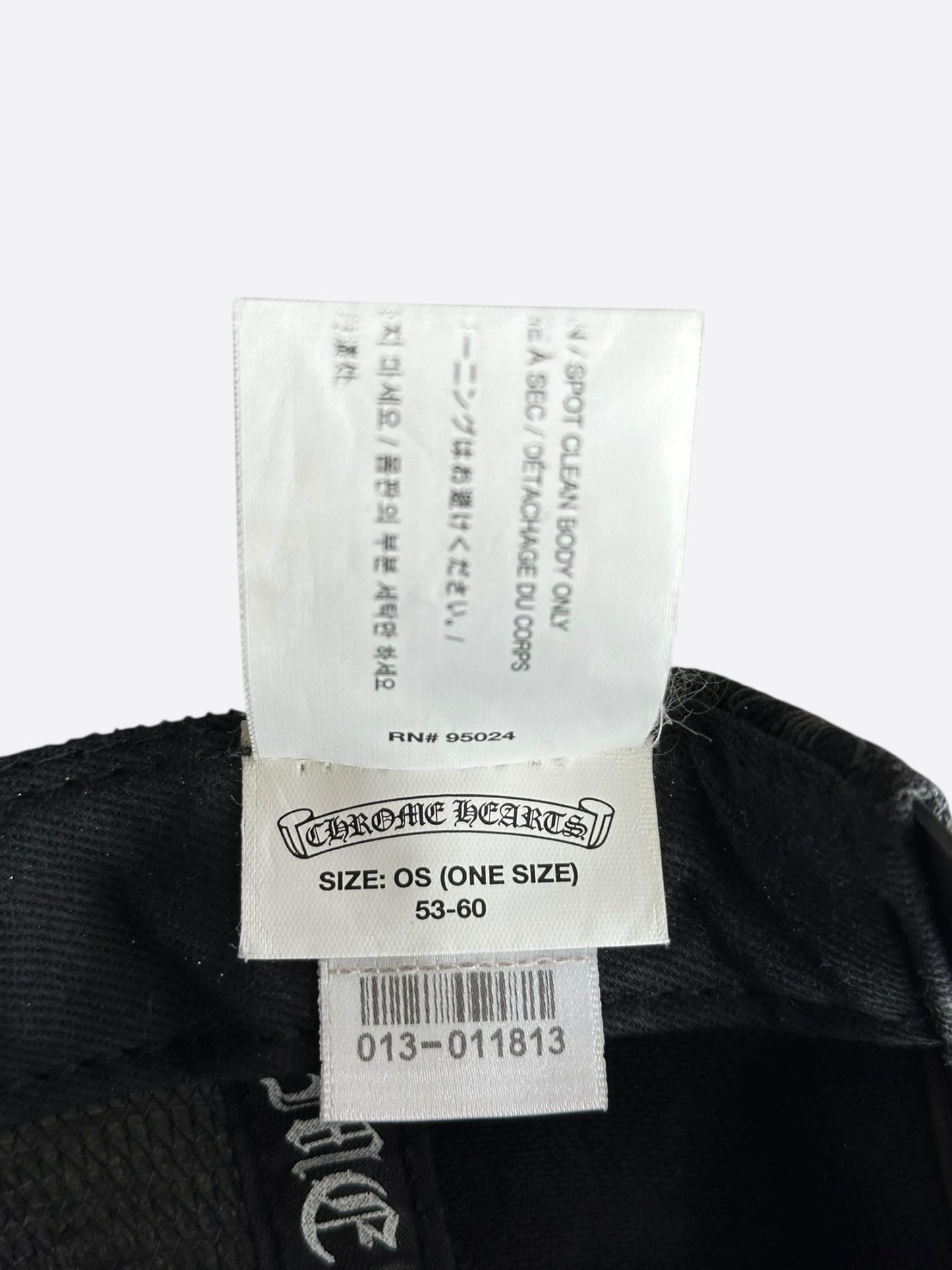 Chrome Hearts Black Cross Patch Jacquard Logo Hat