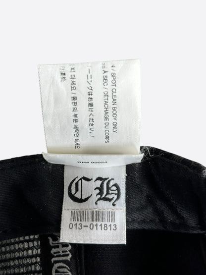Chrome Hearts Black Cross Patch Jacquard Logo Hat