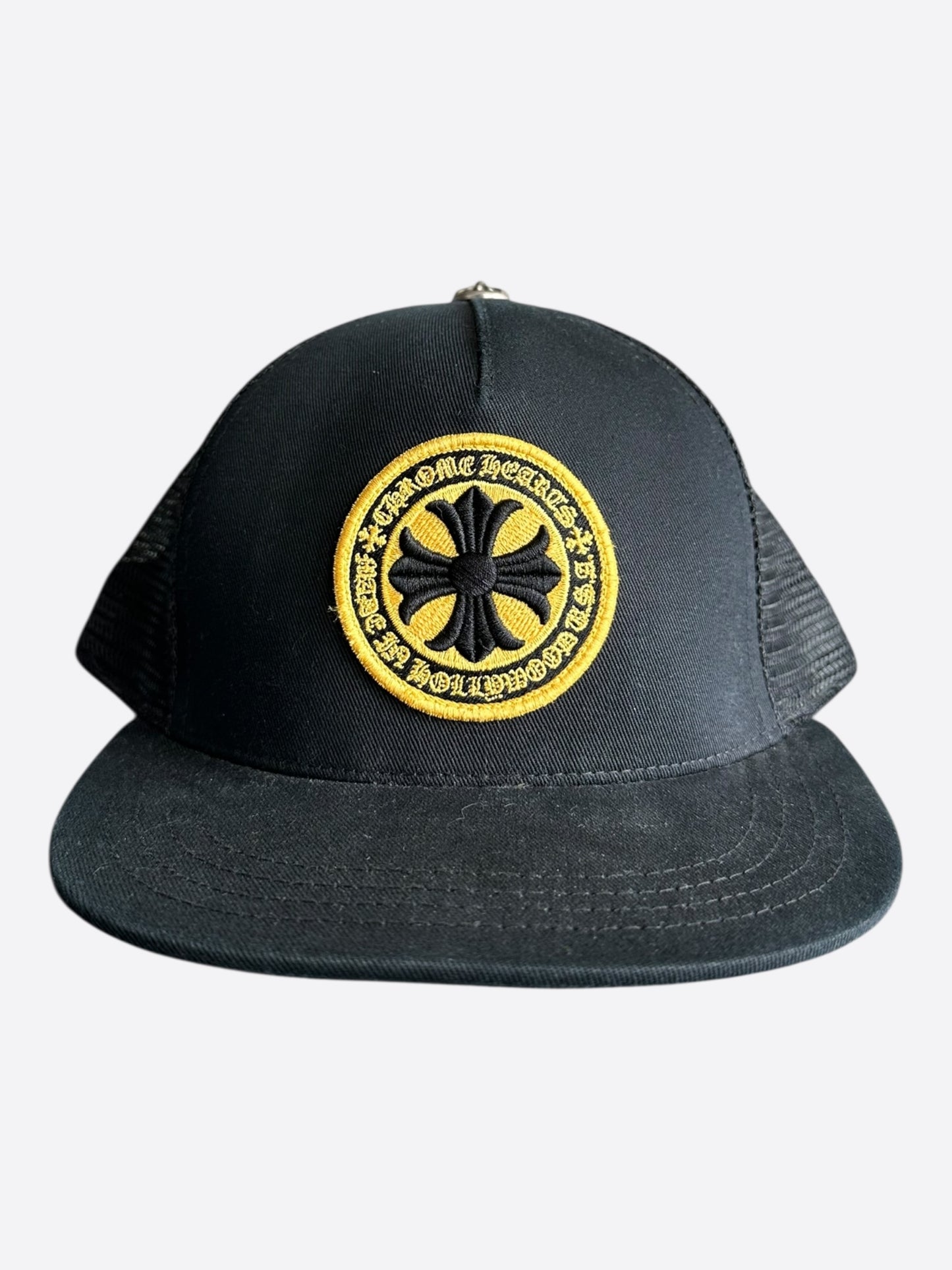 Chrome Hearts Black & Yellow Cross Logo Hat