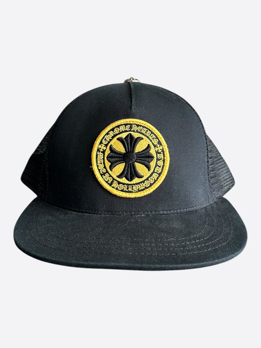 Chrome Hearts Black & Yellow Cross Logo Hat