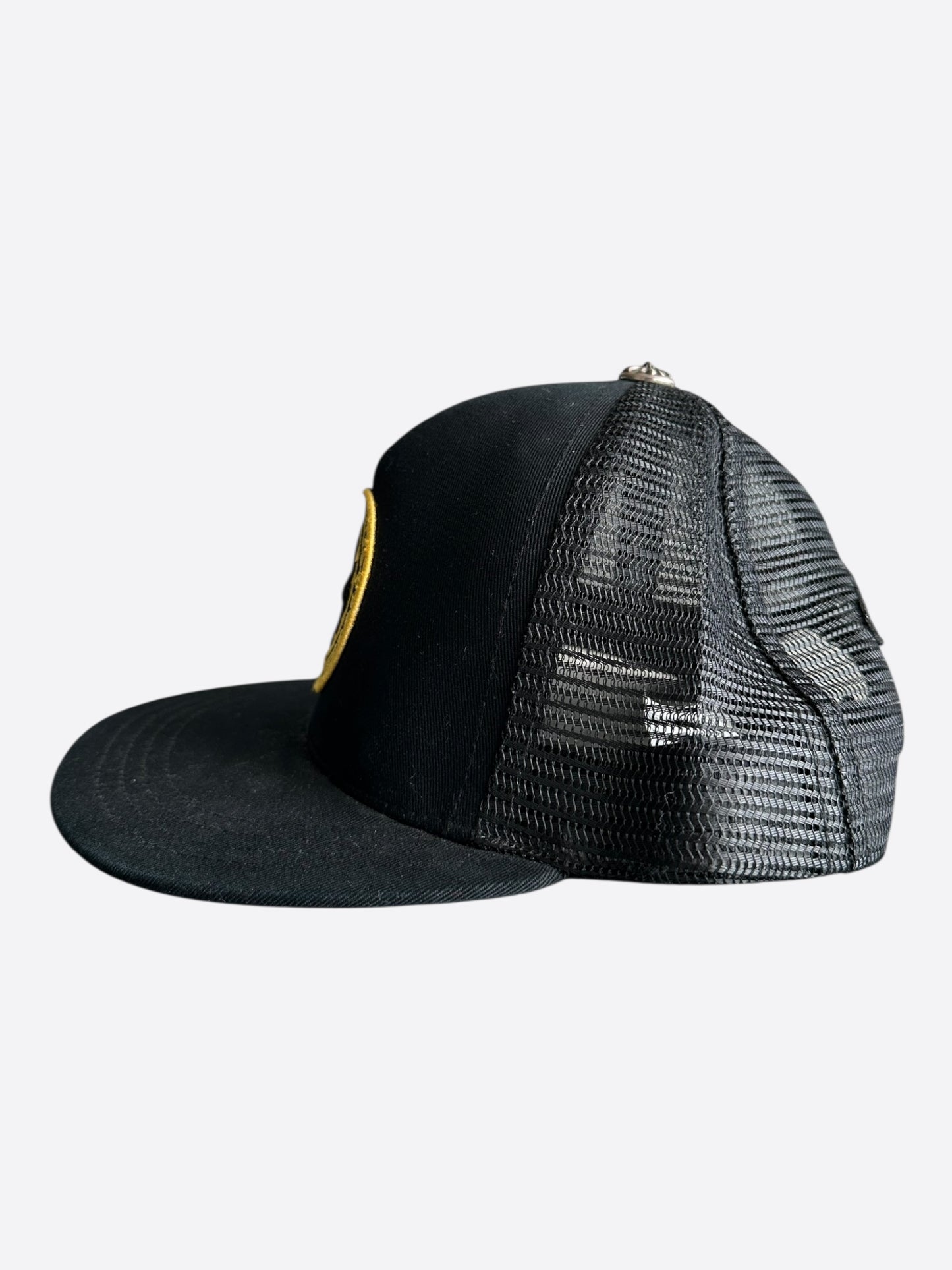 Chrome Hearts Black & Yellow Cross Logo Hat