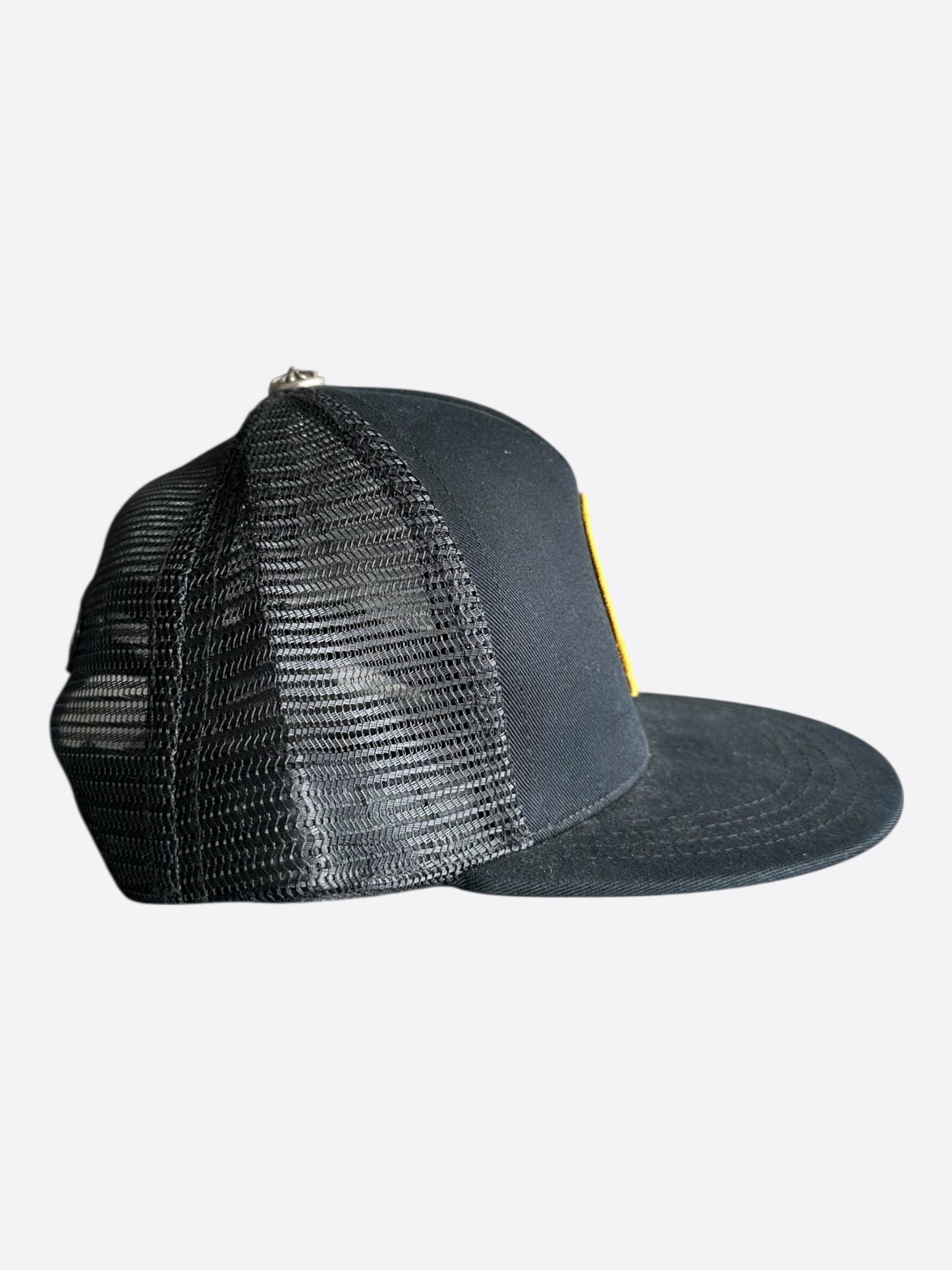Chrome Hearts Black & Yellow Cross Logo Hat