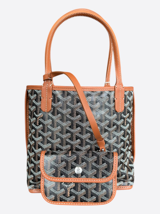 Goyard Black & Brown Anjou Tote Bag