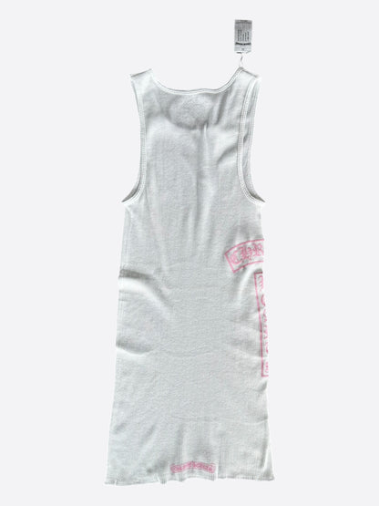 Chrome Hearts White & Pink T-Bar Logo Tank Top