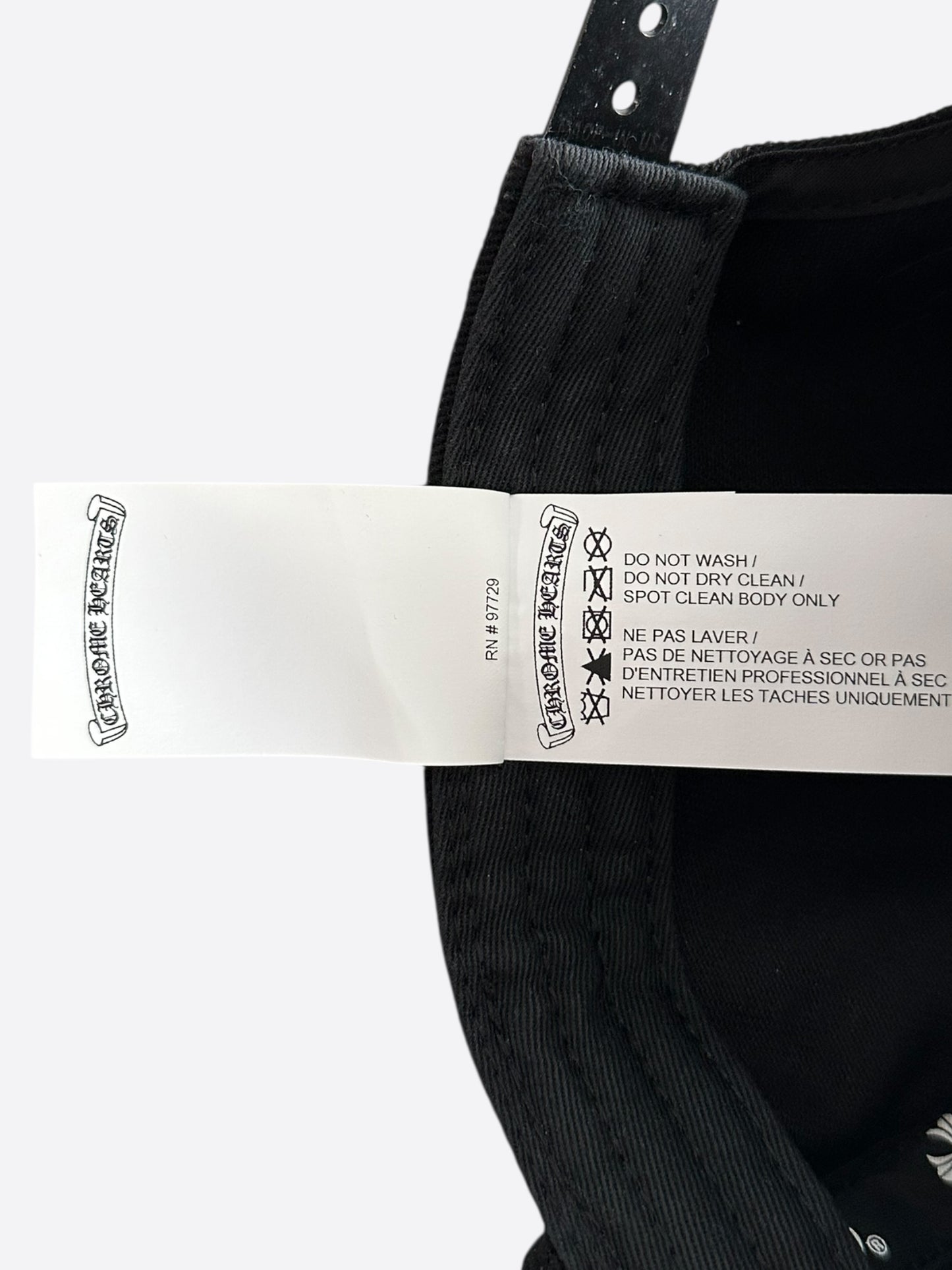 Chrome Hearts Black & White Dagger Logo Hat