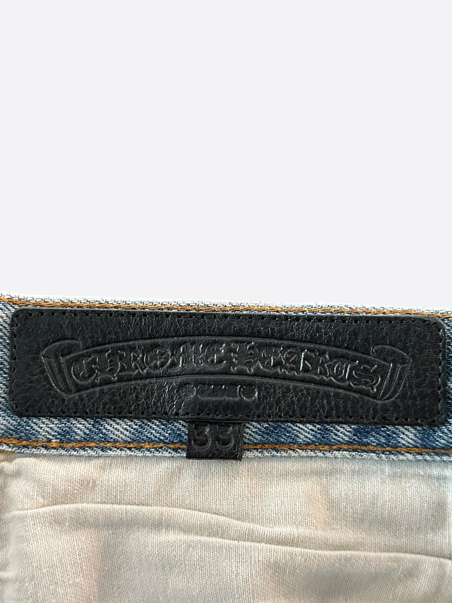 Chrome Hearts Levis Blue & Black Cross Patch Jeans