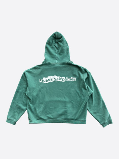 Enfants Riches Deprimes Green & White Rabbit Distressed Hoodie