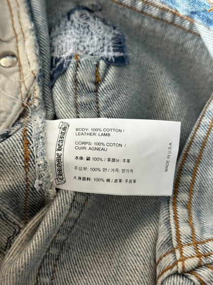 Chrome Hearts Levis Blue & Black Cross Patch Jeans