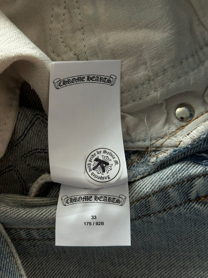 Chrome Hearts Levis Blue & Black Cross Patch Jeans