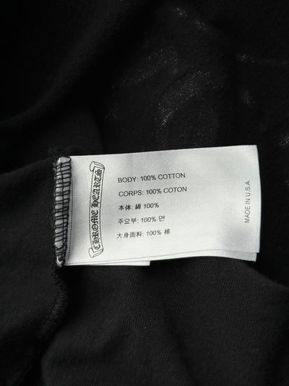 Chrome Hearts Black & White Horseshoe Logo Longsleeve T-Shirt