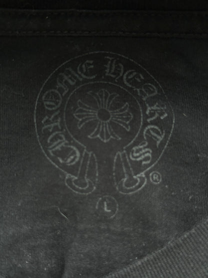Chrome Hearts Black & White Scroll Logo T-Shirt