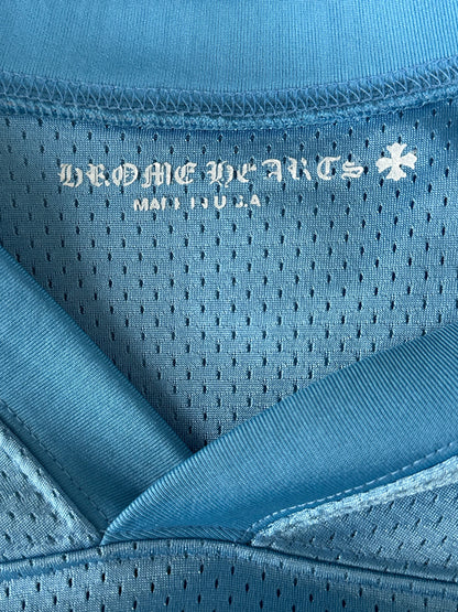 Chrome Hearts Blue & White Logo Mesh Jersey
