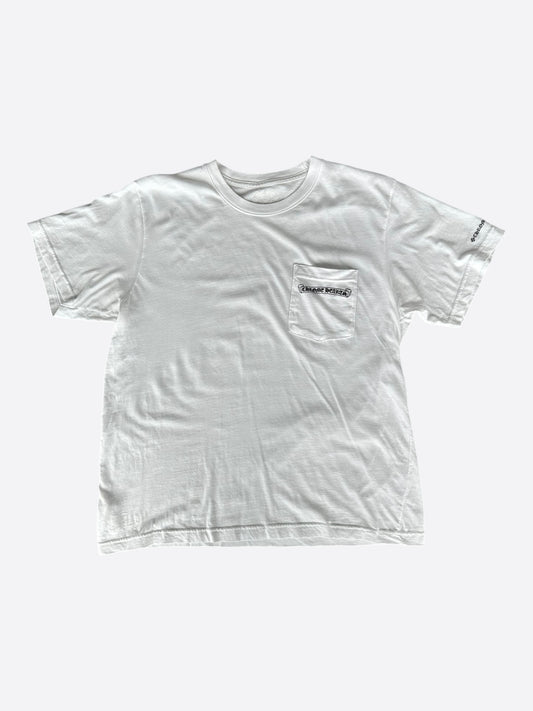 Chrome Hearts White & Black Scroll Logo T-Shirt
