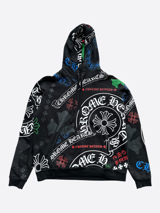 Chrome Hearts Black & Multicolor Stencil Hoodie