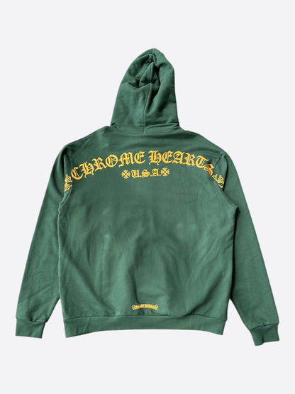 Chrome Hearts Green & Yellow T-Bar Logo Hoodie