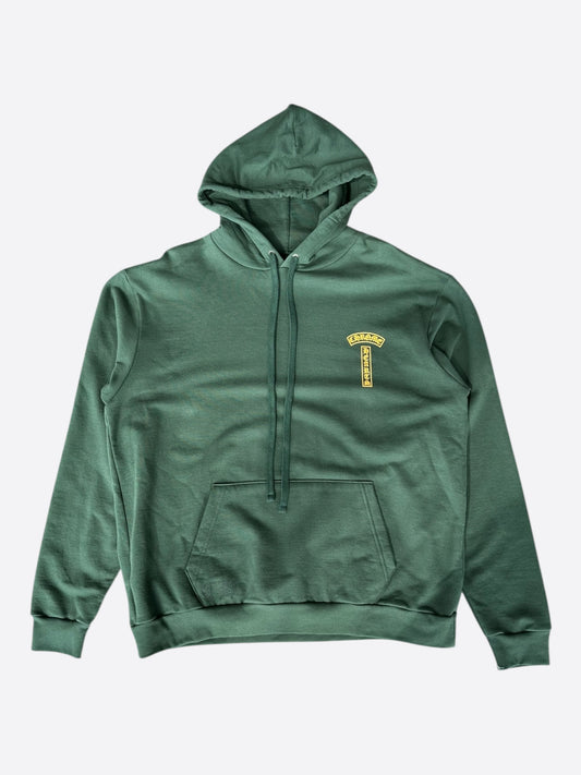 Chrome Hearts Green & Yellow T-Bar Logo Hoodie