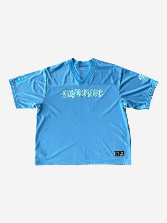 Chrome Hearts Blue & White Logo Mesh Jersey