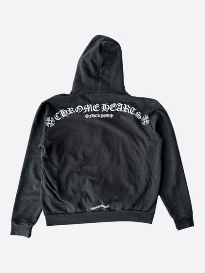 Chrome Hearts Black & White T-Bar Logo Hoodie