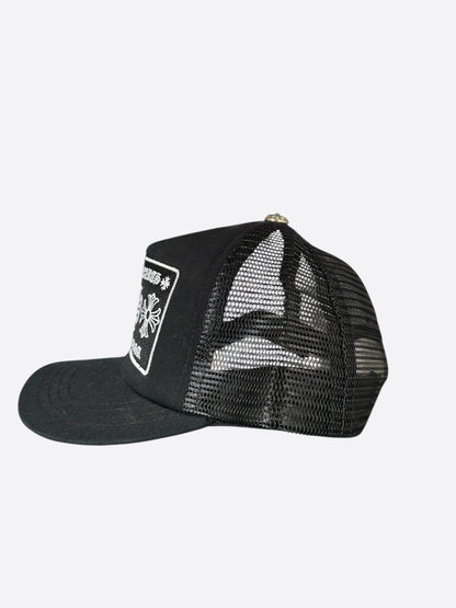 Chrome Hearts Black & White Hollywood Trucker Hat