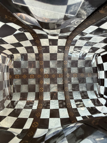 Louis Vuitton Transparent Brown Chess Monogram Keepall 50