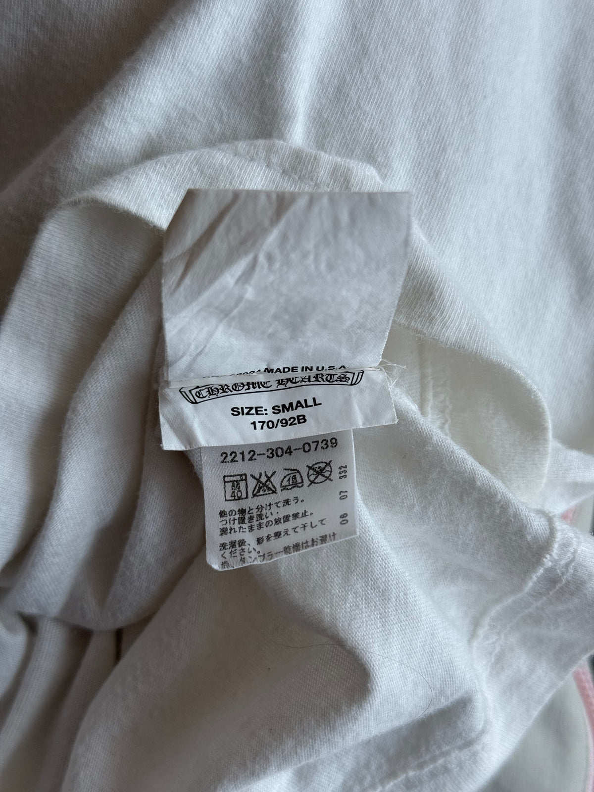 Chrome Hearts White & Black Cross Logo T-Shirt