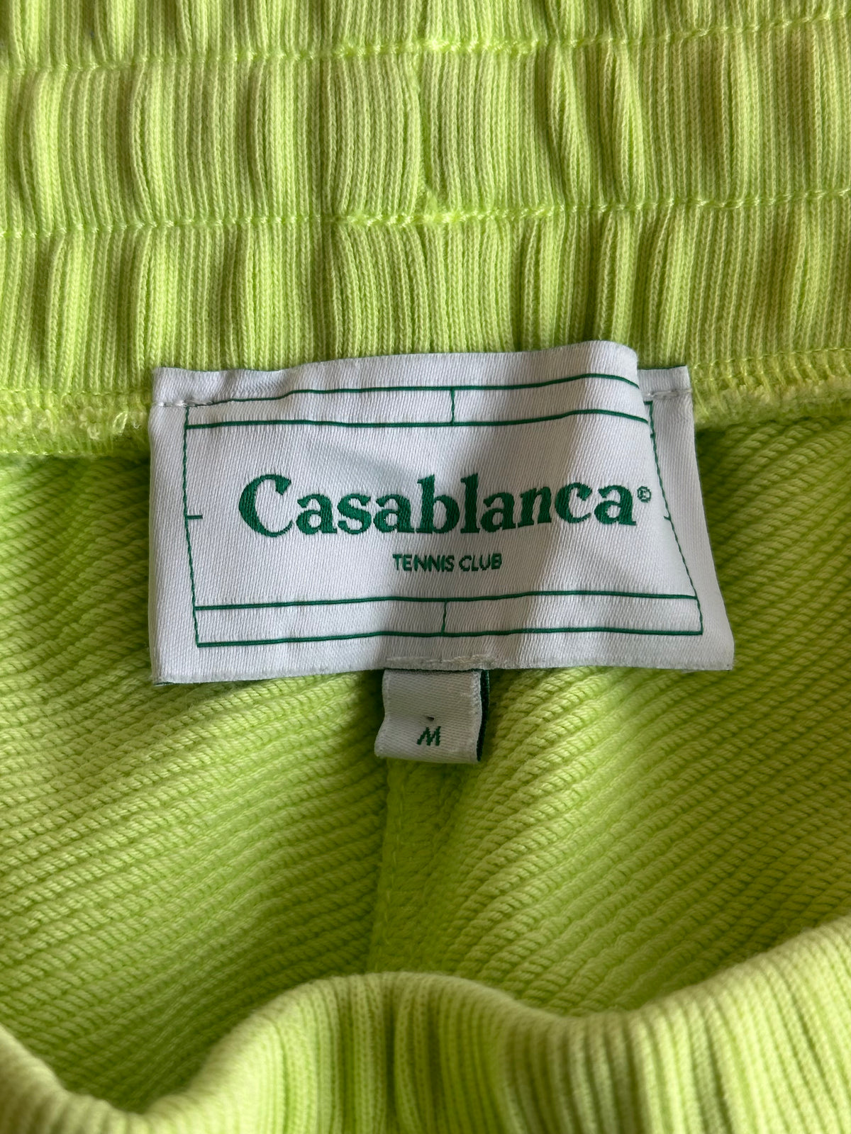 Casablanca Green Afro Cubism Tennis Club Logo Shorts