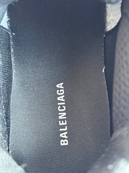 Balenciaga White, Blue & Red Mesh Runner Sneakers