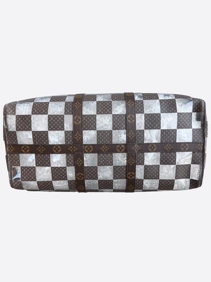 Louis Vuitton Transparent Brown Chess Monogram Keepall 50